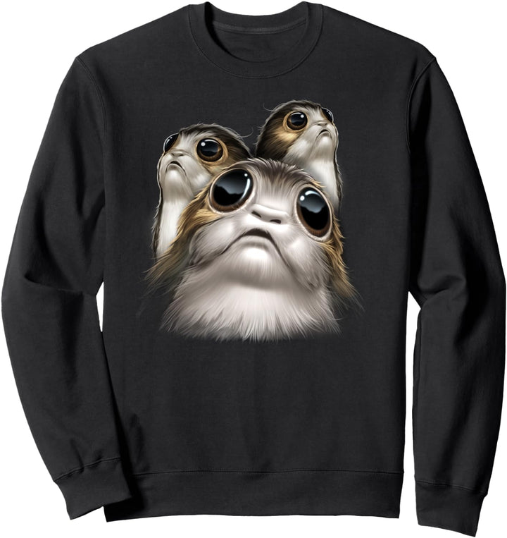 Star Wars The Last Jedi Triple Porg Large Portrait Sweatshirt
