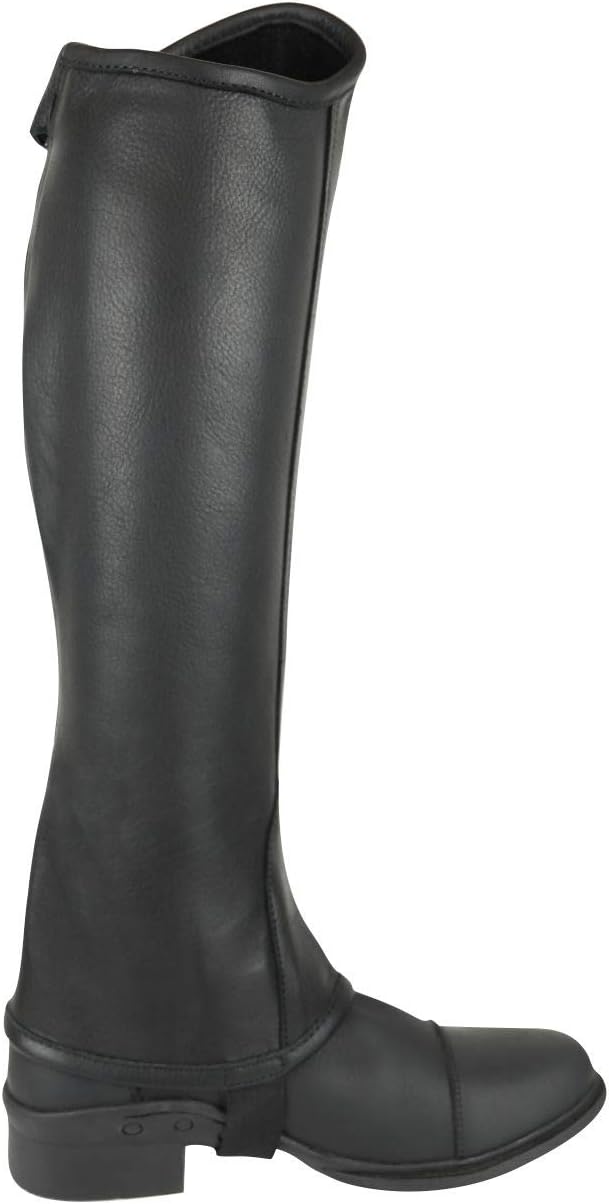 AK Reitchaps mit gebogenem Reissverschluss, Vollnarbenleder Schwarz 3X-Large, Schwarz 3X-Large