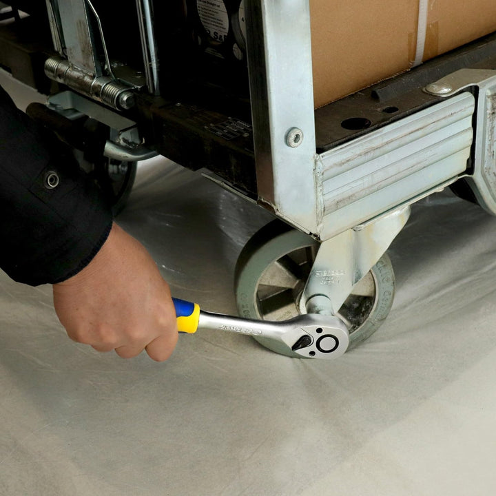 S&amp;R Steckschlüsselsatz 46-teilig 1/4" Ratschenkasten aus CHROM-VANADIUM STAHL Bit-Einsatz mit LOCK-D