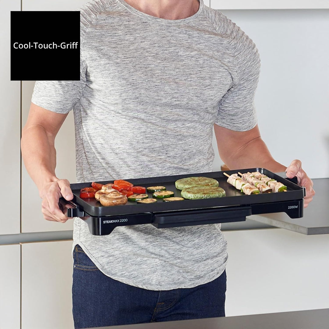 Taurus - Elektrische Grillplatte Steakmax 2200 | 2200W | Antihaftbeschichtung ohne PFOA | Grosse Flä