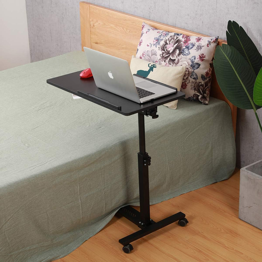 QQ-8A Rolling Laptop-Tischwagen schwarz, Schwarz