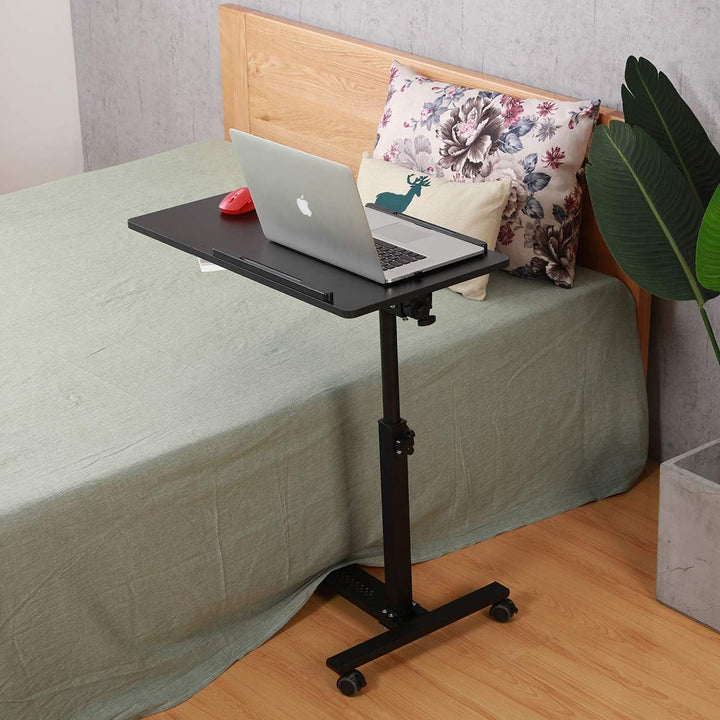 QQ-8A Rolling Laptop-Tischwagen schwarz, Schwarz