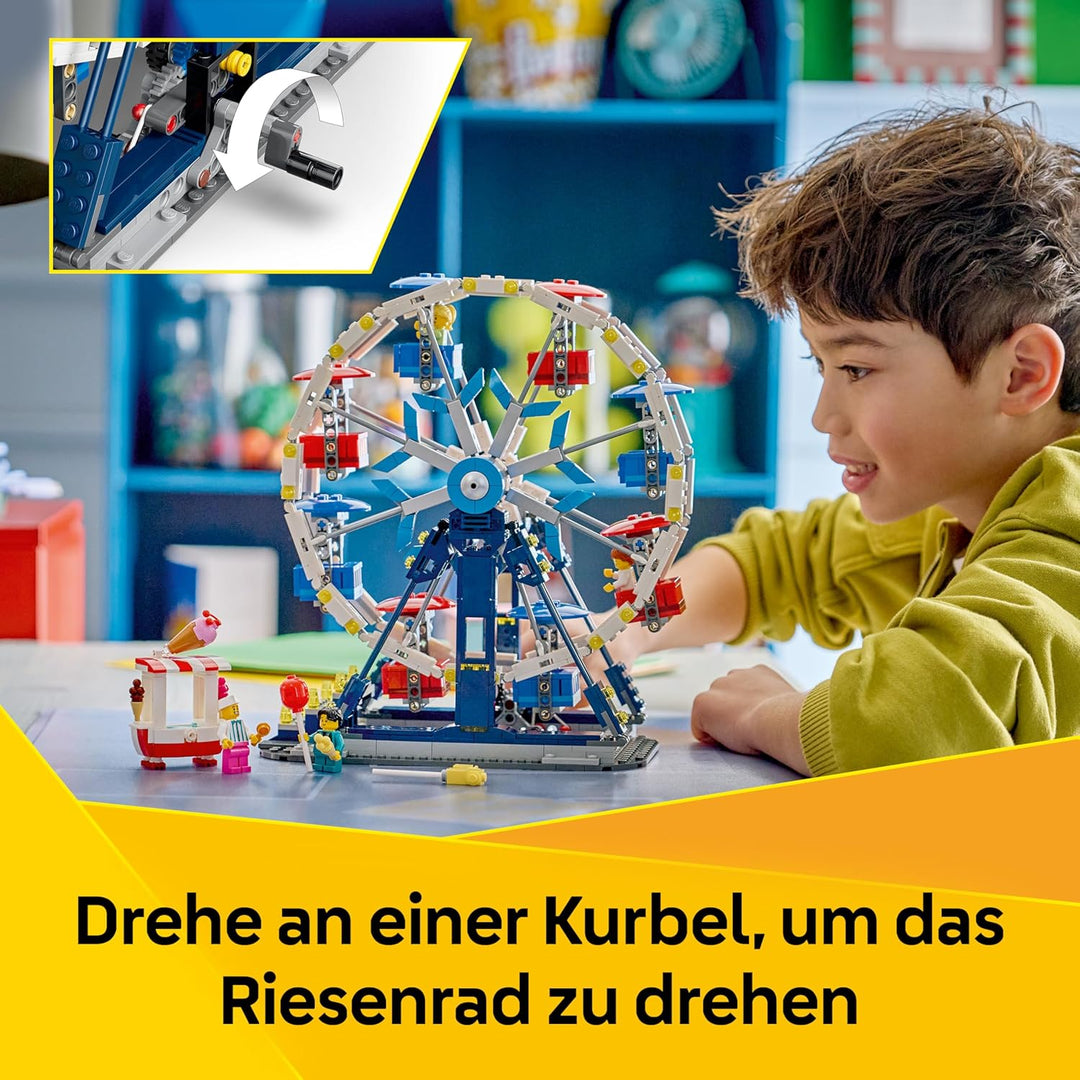 LEGO Creator 3-in-1-Set Legendäres Riesenrad - Spielzeug mit 3 Bauoptionen: Riesenrad, UFO-Fahrgesch