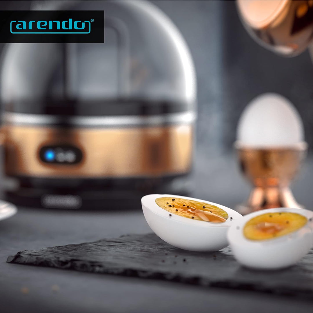 Arendo Sevencook Eierkocher 400 W – Edelstahl Design - 1-7 Eier - Egg Cooker – Kipp-Funktionsschalte
