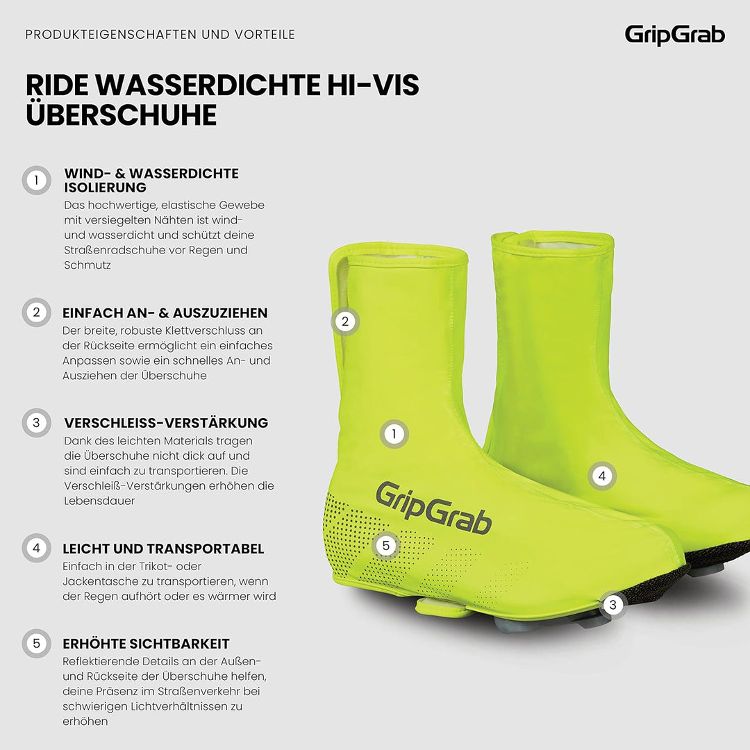 GripGrab Ride wasserdichte Winddichte Rennrad Regenüberschuhe Radsport Regenschutz Schuhüberzieher m