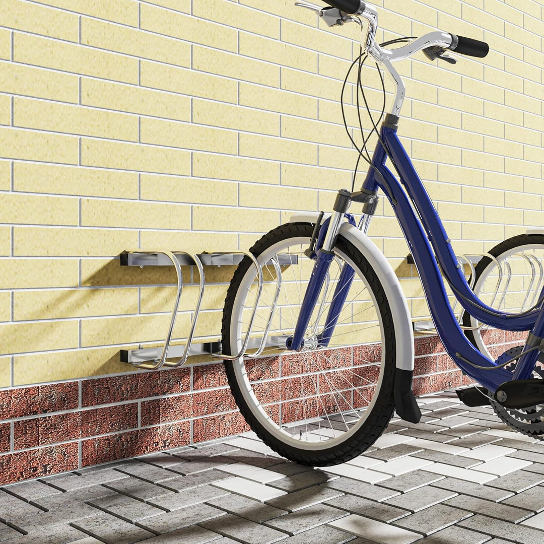 WOLTU Fahrradständer für 3 Fahrräder Fahrradhalterung auf dem Boden Aufstellständer für Fahrradaufhä