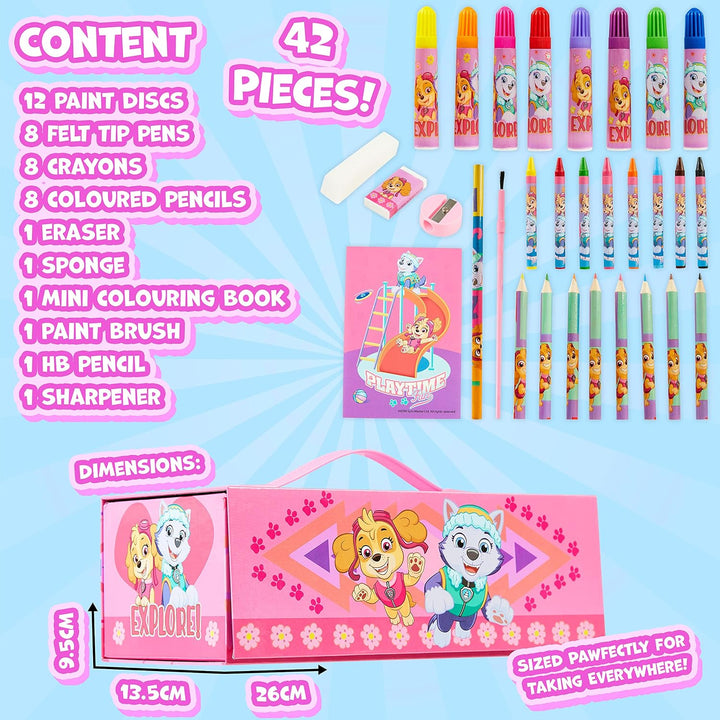 PAW PATROL Malkoffer, Malset für Kinder (Rosa), Rosa