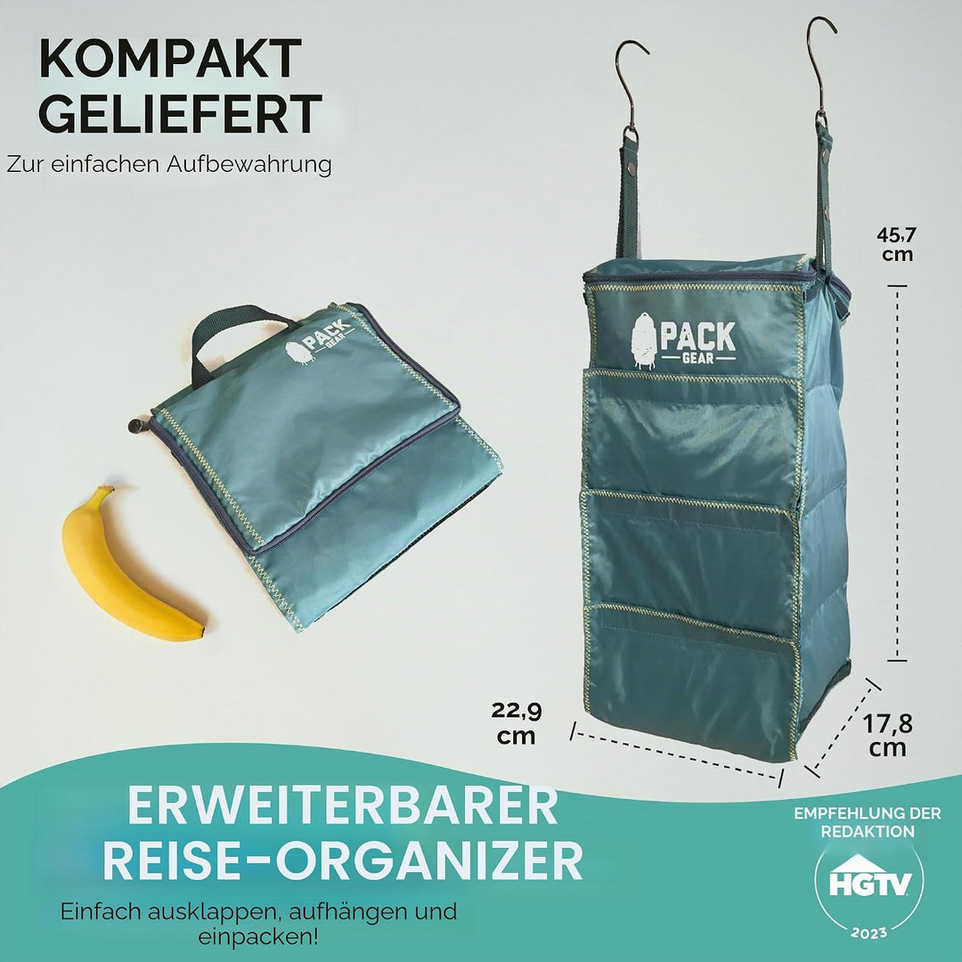 Pack Gear Koffer-Organizer, packen Sie mehr in Ihr grosses Gepäck oder Handgepäck, sofort auspacken,