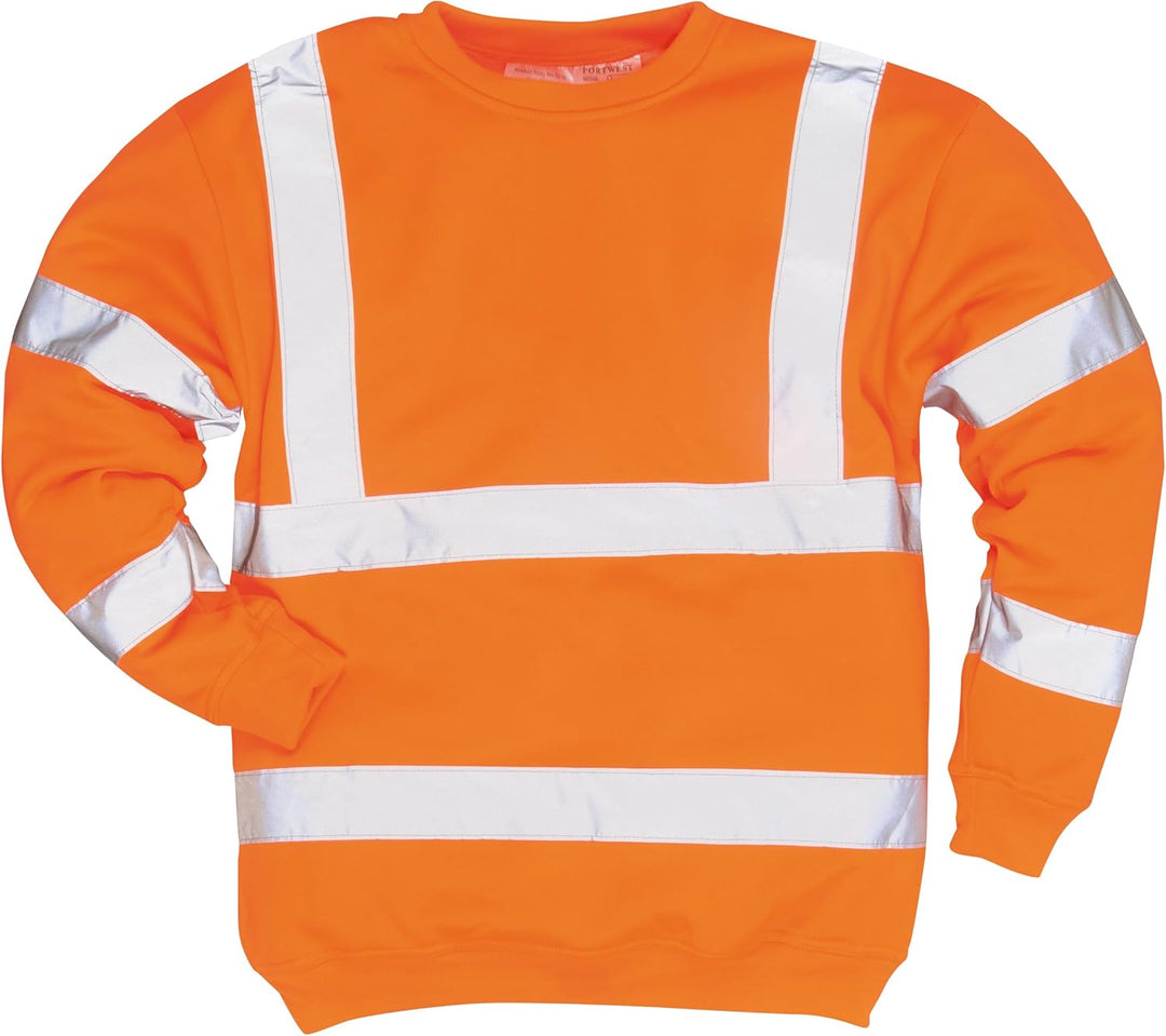 PORTWEST B303 - Warnschutz-Sweatshirt, 1 Stück, XXL, Orange, B303ORRXXL XXL Orange, XXL Orange