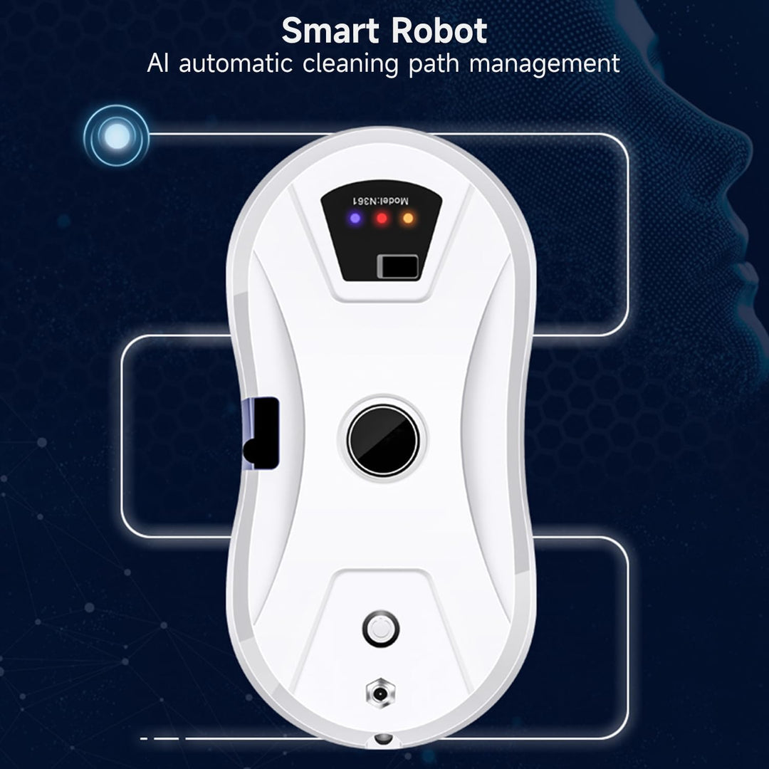 Fensterputzroboter, Fensterputzer Elektrischer Roboter mit Fernbedienung & 30ml Tank, Automatischer