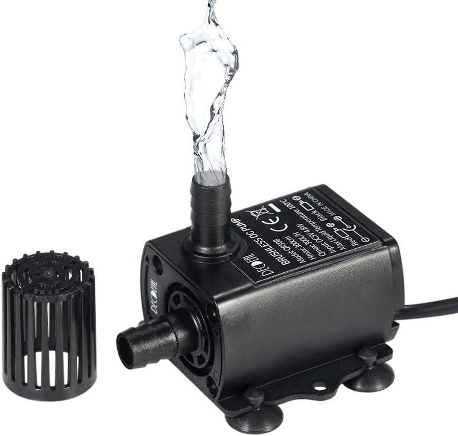 Decdeal USB Tauchpumpe Teichpumpe Aquarium Wasserpumpe für Teiche, Garten, Brunnen 2.4W / 4.8W Optio