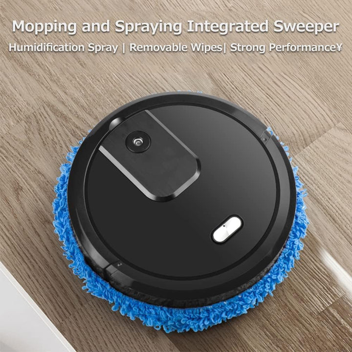 Elektrischer Wischmopp, Wischroboter, Nass/Trocken Wischfunktion Kehrroboter Mit USB Charging, Mini