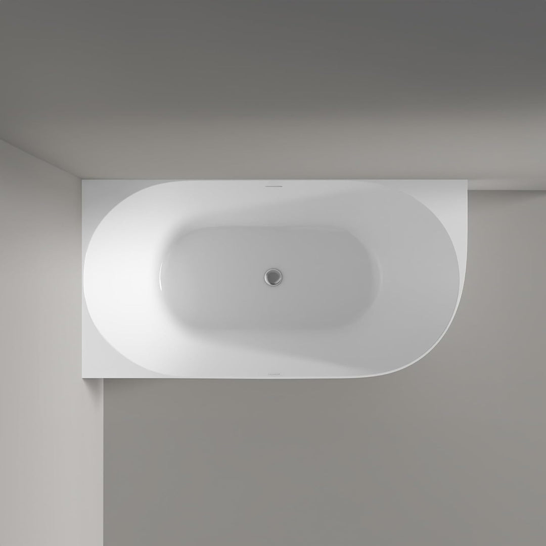 BERNSTEIN Eck-Badewanne aus Sanitäracryl Wanne mit Doppelwandiger Konstruktion 150 x 78 x 60 cm - St