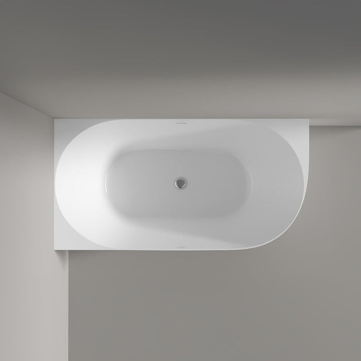 BERNSTEIN Eck-Badewanne aus Sanitäracryl Wanne mit Doppelwandiger Konstruktion 150 x 78 x 60 cm - St
