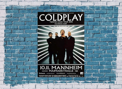 Coldplay - Twisted Logic, Mannheim 2005 » Konzertplakat/Premium Poster | Live Konzert Veranstaltung