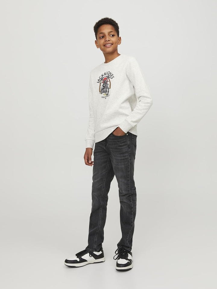 JACK &amp; JONES Boy Slim Fit Jeans JJIGLENN JJIORIGINAL SQ 590 JNR Slim Fit Jeans Junior 146 Black Deni