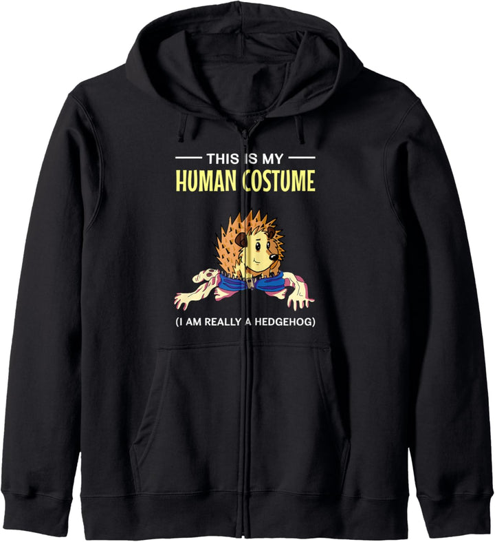 This Is My Human Costume I'm A Hedgehog Halloween Igel Kapuzenjacke