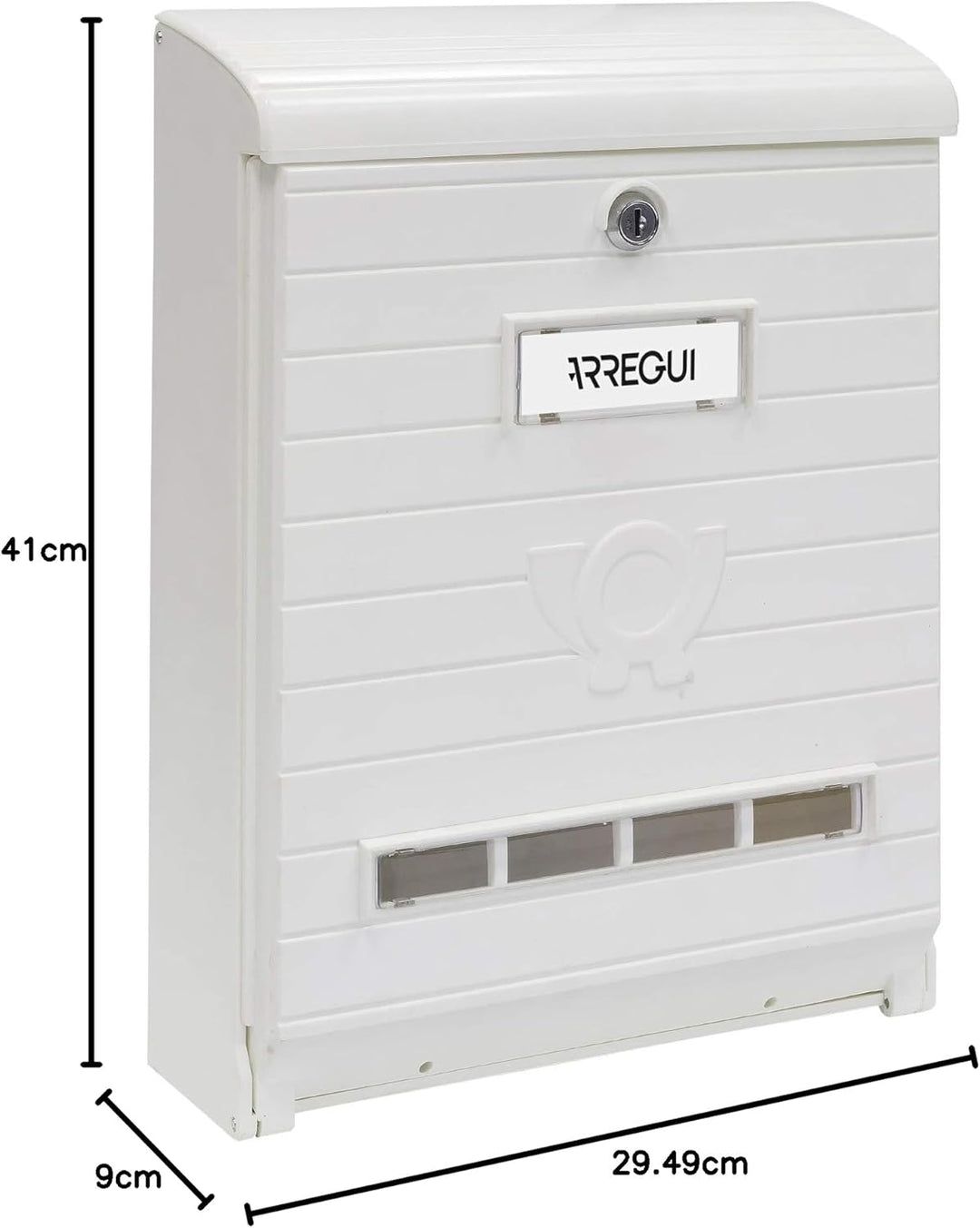 ARREGUI Mare E1061 Briefkasten aus hochbeständigem Kunststoff, Grösse L (Zeitschriften und C4-Umschl