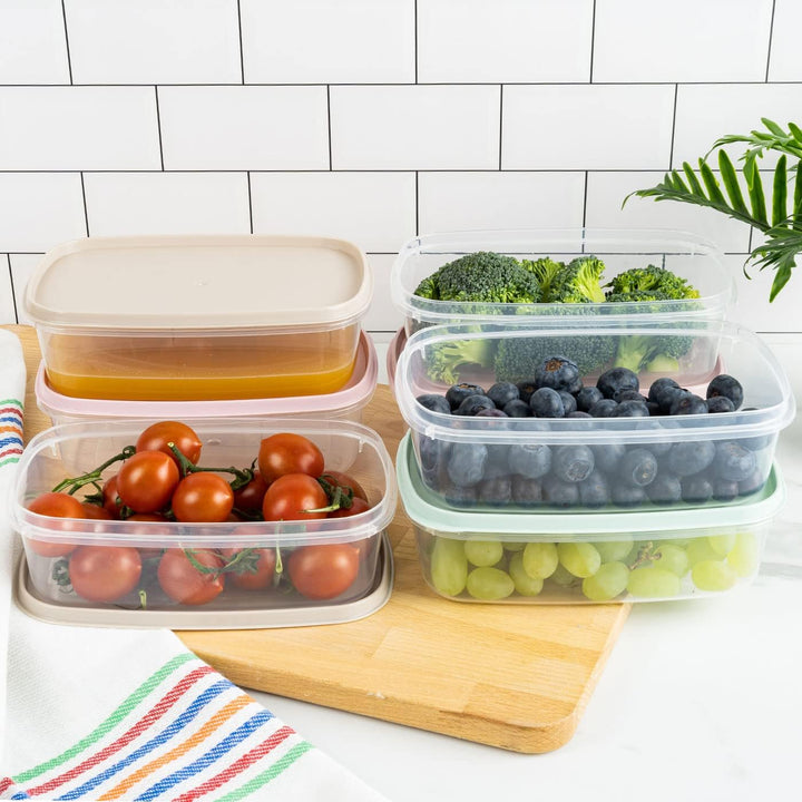 QILZO 24 Stück Lunchboxen für Lebensmittel, 700 ml, Lebensmittelbehälter aus Kunststoff, BPA-frei, m