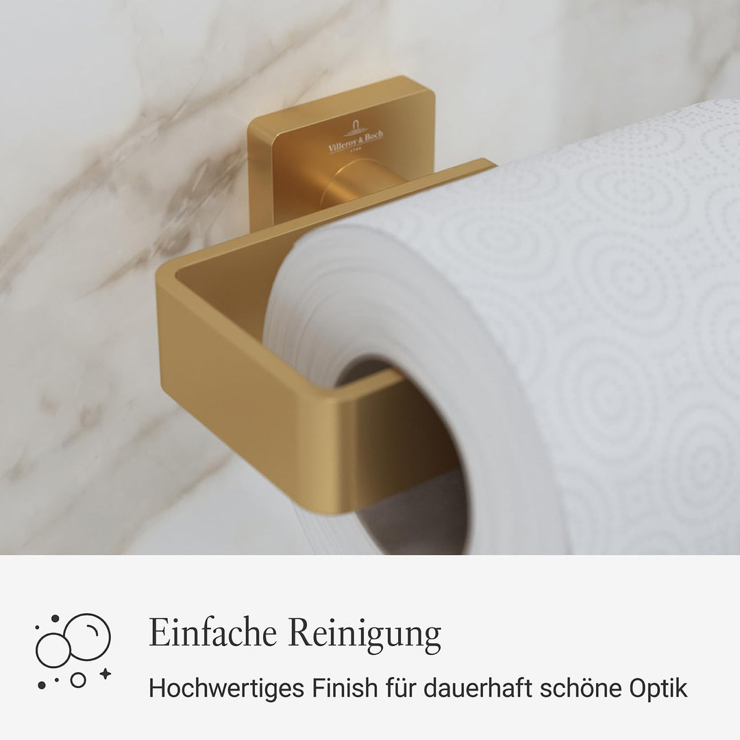 Villeroy &amp; Boch Elements Striking Toilettenpapierhalter ohne Deckel, Klopapierhalter für Wandmontage