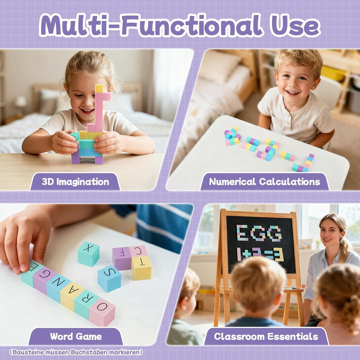 45 Pcs Magnetische Bausteine Blöcke für Kinder, 2.5cm Mini Magnetische Bauklötze, Magnetic Building