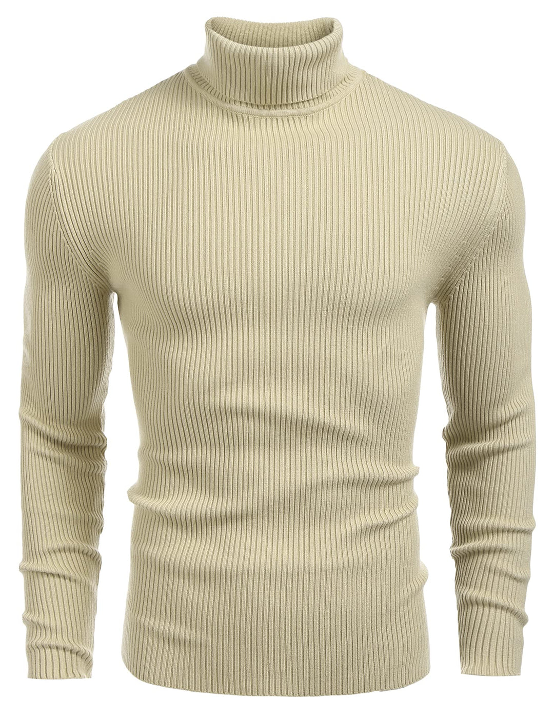 COOFANDY Herren Rollkragen Pullover Langarmshirt Feinstrick Sweater Rollkragen Freizeit Slim fit Bas