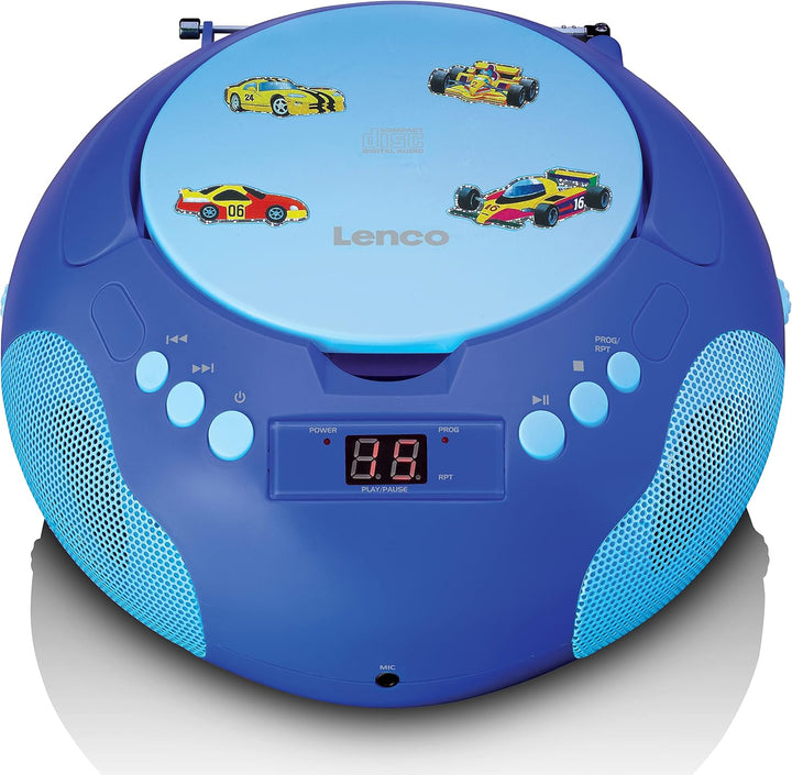 Lenco SCD-620 Kinder CD-Player - CD-Radio - mit Mikrofon - Karaoke Player - Titelspeicher - FM Empfä
