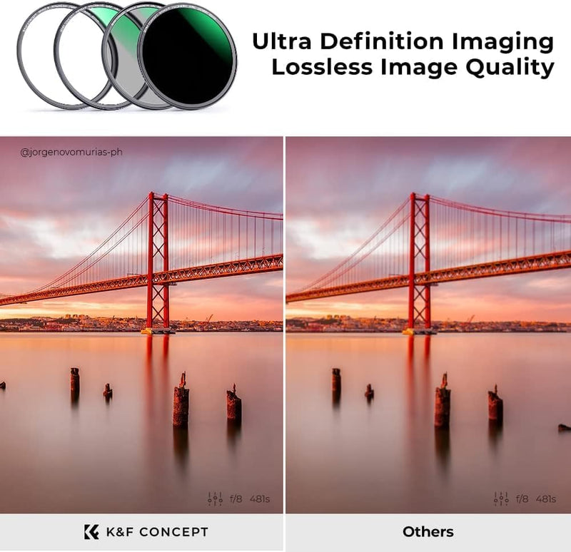 K&F Concept Magnetic Filter Set Nano X-Serie 58mm Magnetisches Schnellwechsel System Quick Swap Syst