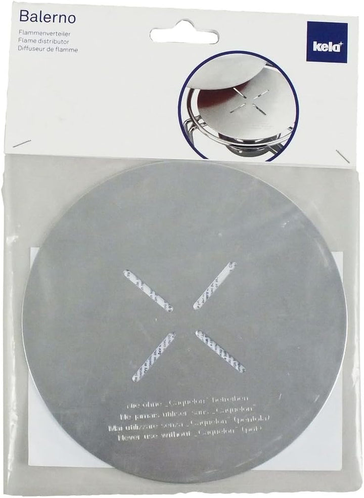 kela 66595 Flammenverteiler für Käse-Fondue, Aluminium, 15,5 cm Durchmesser, Balerno,