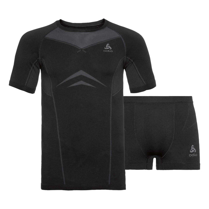 Odlo Herren Set Fundamentals Performance Light Baselayer Set S Black - Odlo Graphite Grey, S Black -