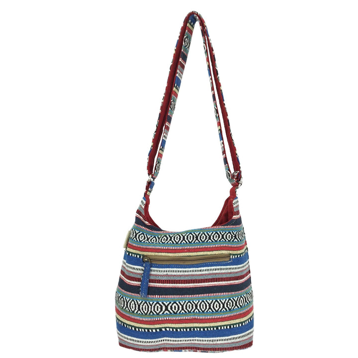 Sunsa Damen Umhängetasche. Hobo Tasche aus gewebter Baumwolle mit verstellbare Henkel. Crossbody Sch