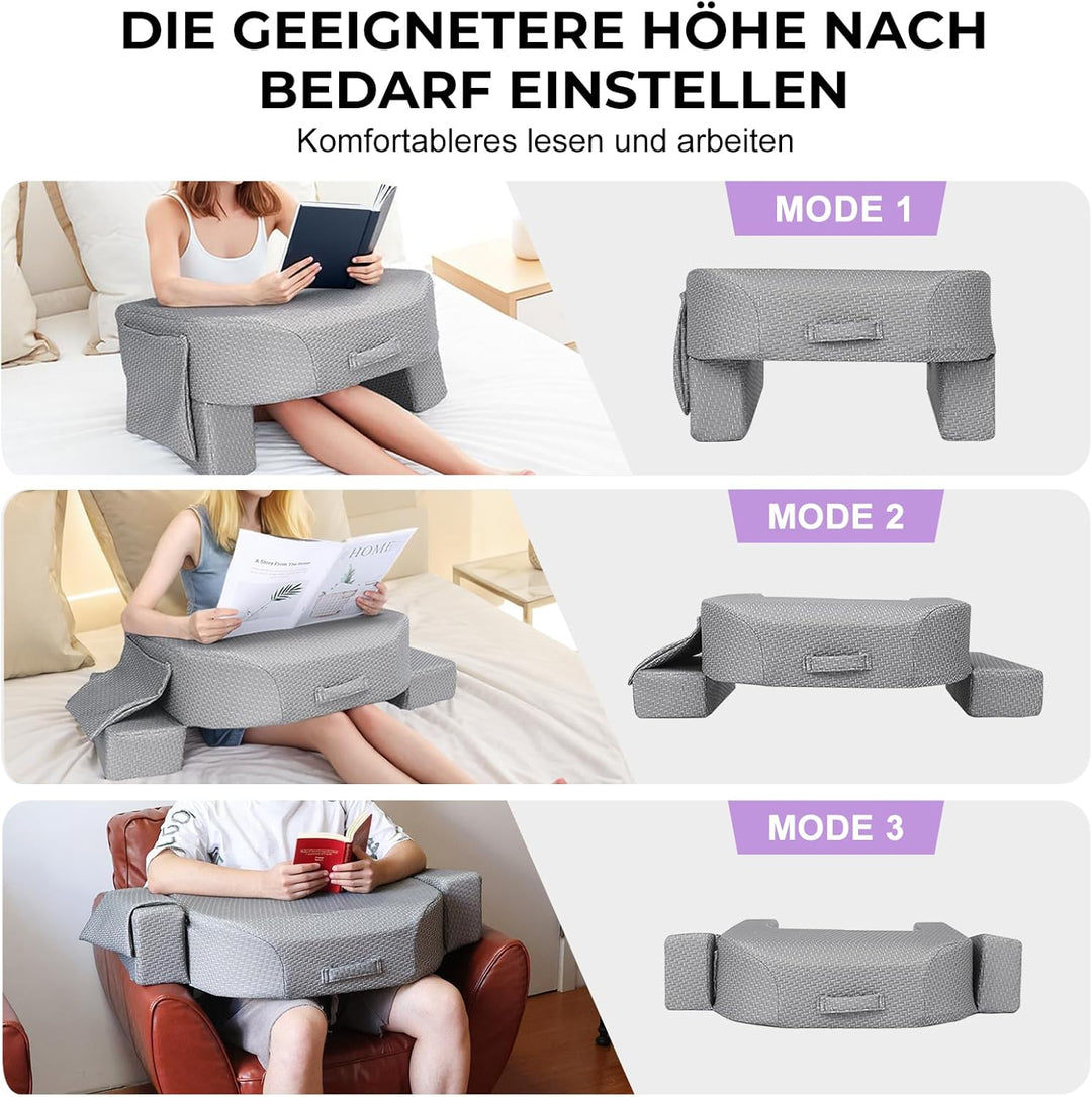 Babenest 26D Schwamm Spie Schoss Lesekissen, Bücherkissen für Bücher, E-Reader, Schoss-Schreibtischk