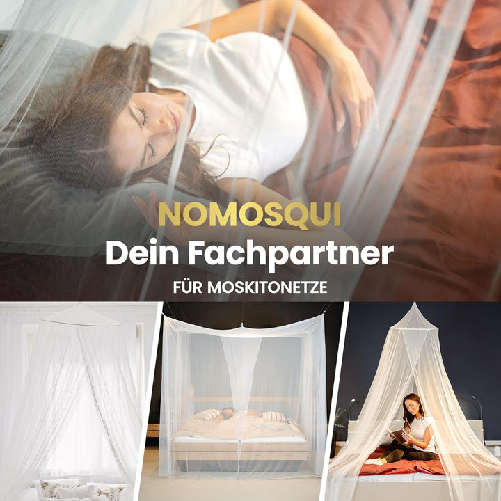 Moskitonetz Bett - Mückennetz Outdoor & Zuhause - Fliegennetz für Doppelbett & Einzelbett - Mosquito