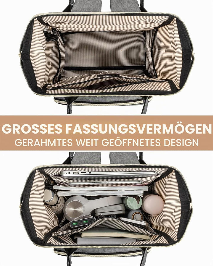 LOVEVOOK Laptop Rucksack Damen 17 Zoll, Gross Schulrucksack Teenager, Rucksack Handgepäck, Wasserdic