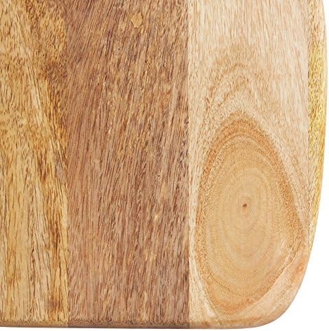 MasterClass Mangoholz Servierbrett, Quadratisches Schneidebrett aus Hochwertigem Holz mit Schnur zum