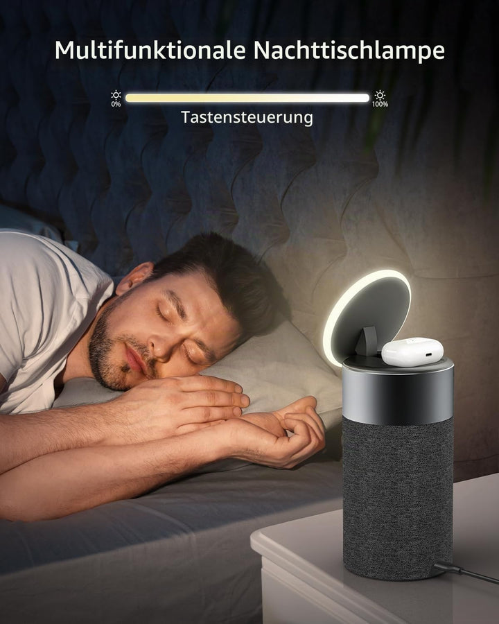 COLSUR Bluetooth Lautsprecher, Mag-Safe Kabelloses Ladegerät, Bluetooth Lautsprecher mit Nachtlicht,