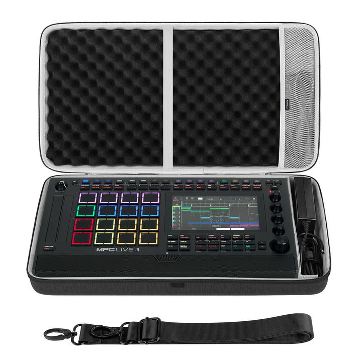 GEEKRIA Tragetasche für Audio-Interface, kompatibel mit Akai Professional MPC Live III, EVA-Hartscha