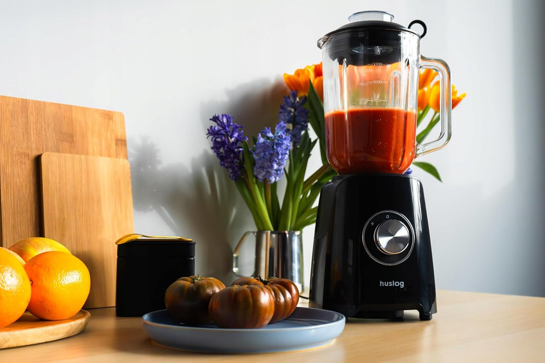 Standmixer Bechermixer, Smoothie, Smoothie-maker, Behälter, 1200W, Schwarz, Schwarz HUS1007