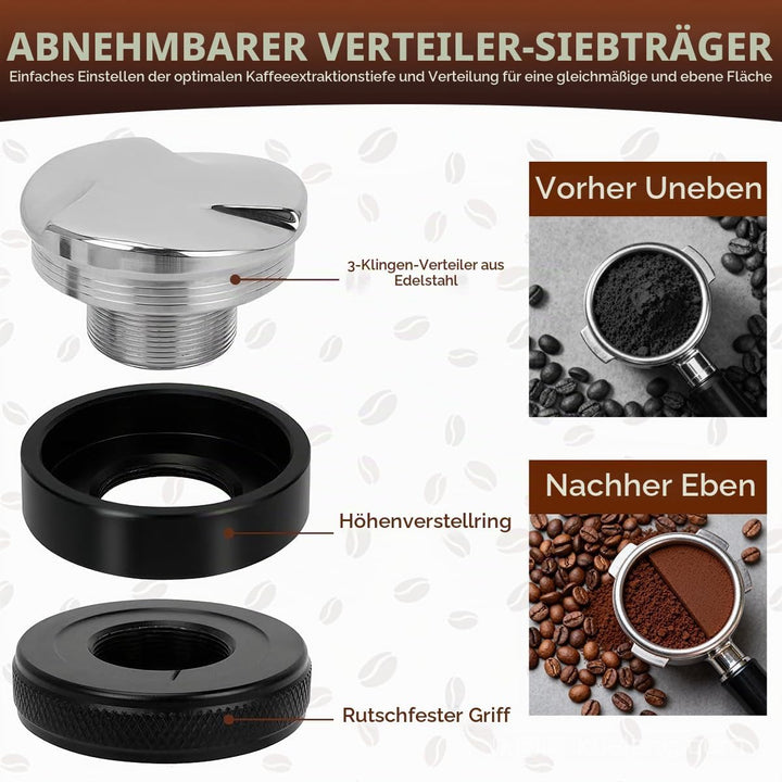 54mm Espresso Tamper Set mit Tamperstation für Barista Kaffee Tamper Station Barista Zubehör Univers