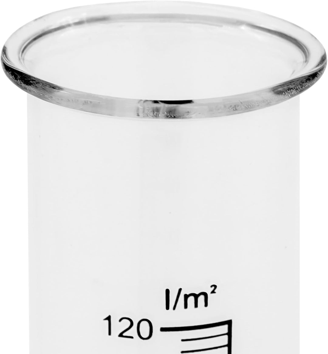 Spetebo Regenmesser Ersatzglas mit Skala - 4er Set - Niederschlagsmesser für Wetterstationen - Wasse