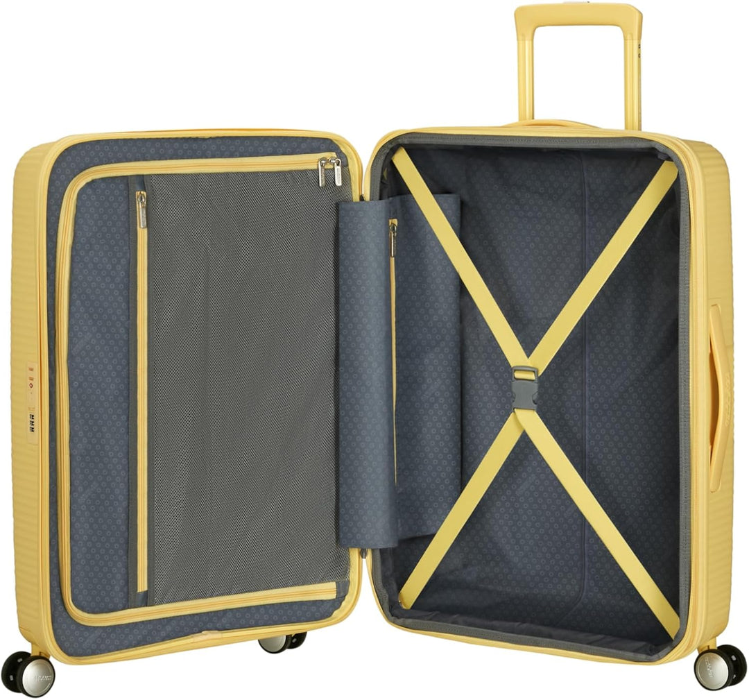 American Tourister Soundbox - Hartschalen-Koffer Mittelgross, 67 cm - Trolley mit 4 Rollen, TSA-Schl