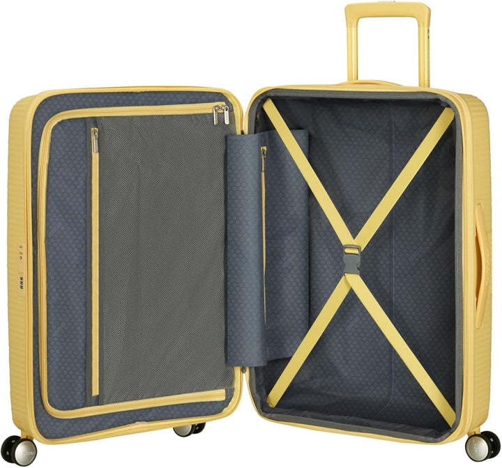 American Tourister Soundbox - Hartschalen-Koffer Mittelgross, 67 cm - Trolley mit 4 Rollen, TSA-Schl