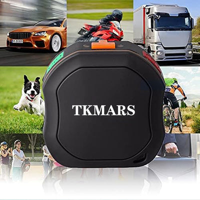 TKMARS Auto GPS Tracker GPS Kinder Tracker mit SOS-Taste, Ladekabel, Lanyard-Loch, Mehrere Alarme, 1