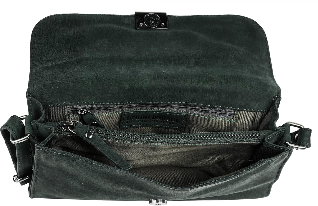 bruno banani Umhängetasche Echt Leder Damen | | 021155 Grün, Gr&#xFC;n