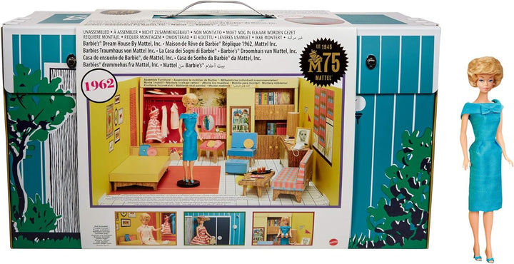 Barbie GNC38 - Signature 75th Anniversary Retro Traumvilla, 1962 Traumvilla Nachbildung mit Barbie-P