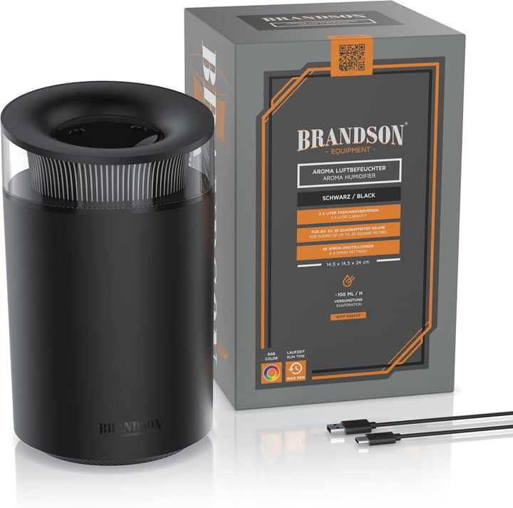 Luftbefeuchter 2,5 Liter leise - Aroma Diffuser klein - 7 LED Farben Stimmungslicht – 2 schaltbare D