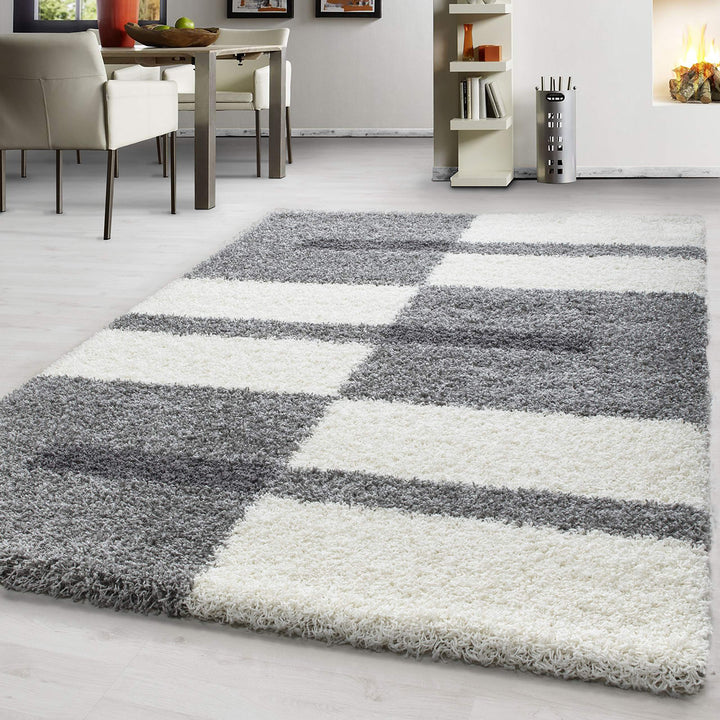 Hochlfor Teppich Wohnzimmer Kariertes Design Schlafzimmer Esszimmer Flur Läufer Küche Weicher Langfl