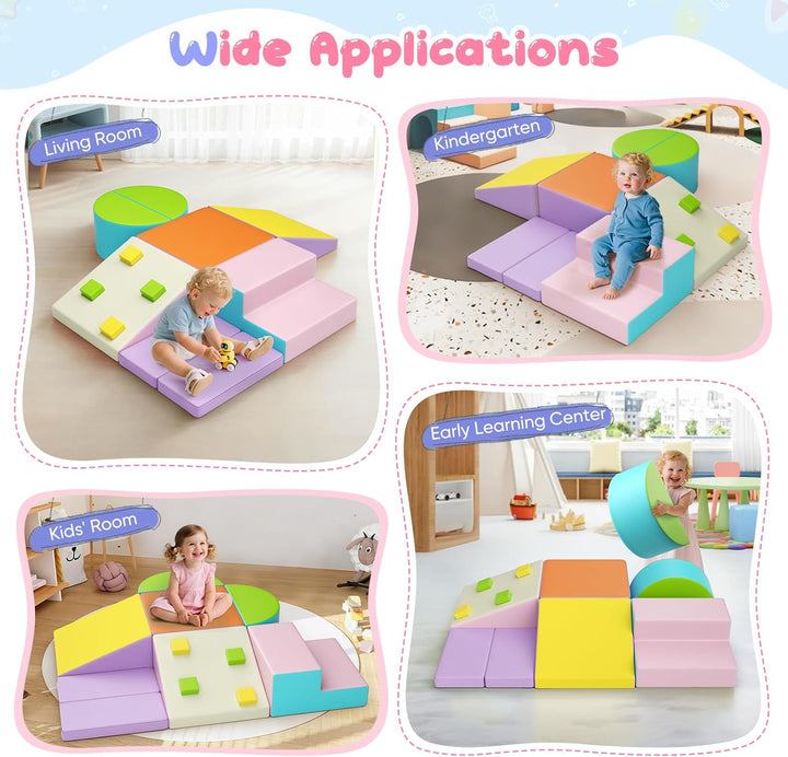 Schaumstoff Bausteine Kinder,Soft Play Softbausteine Klettern Riesenbausteine Motorik Grossbausteine