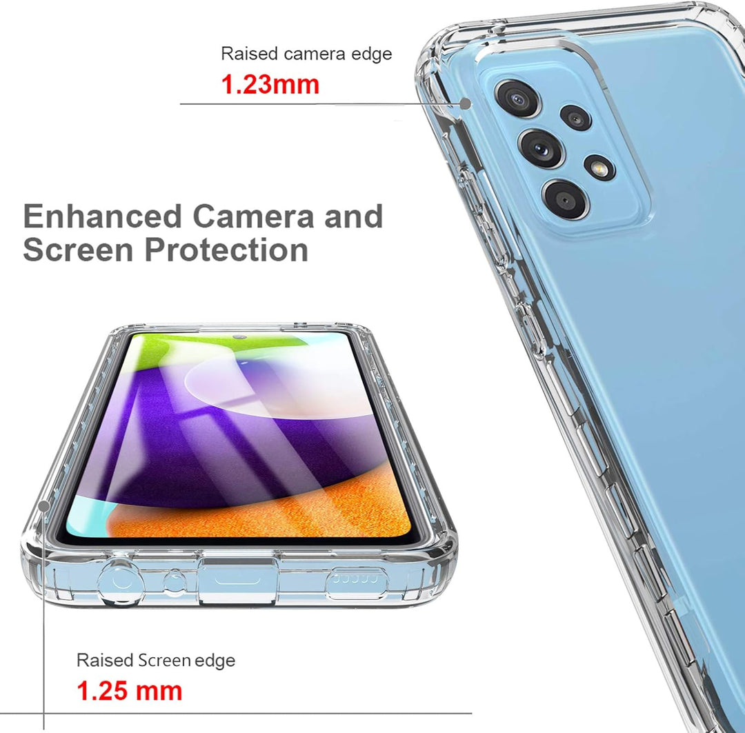 OWKEY für Samsung Galaxy A52 5G&4G / A52s 5G Hülle, 360 Grad Stossfest Handyhülle Silikon Roubst Cov