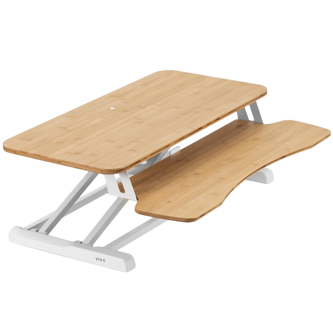 VIVO 81,3 cm (32 Zoll) Schreibtischkonverter, K-Serie, höhenverstellbare Sitz-zu-Steherhöhung, Dual-